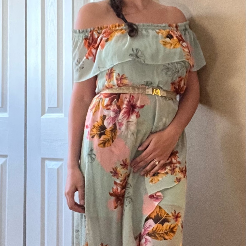 Express floral maxi dress